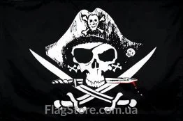 Пиратский флаг в треуголке