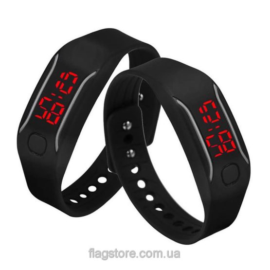 Red LED Bracelet Watch with Vertical Stripes (Different Colors)