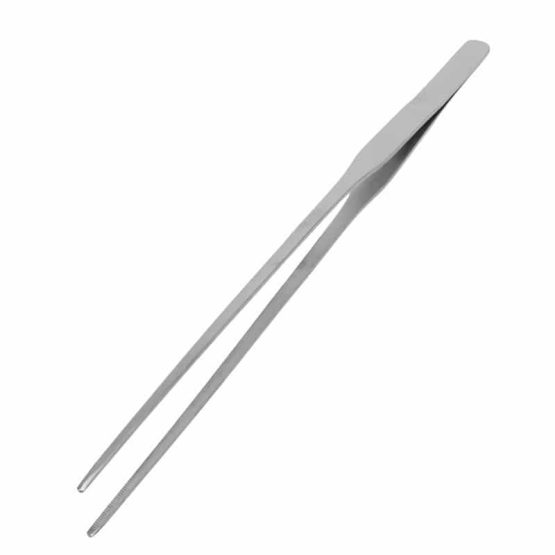 Aquarium Plant Tweezers Straight Ribbed Head 27cm