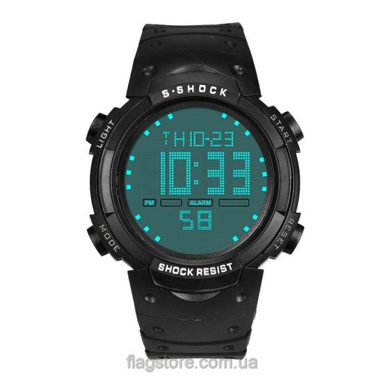 Cпортивные водонепроницаемые часы S-Shock с подсветкой (W155) - Image 3