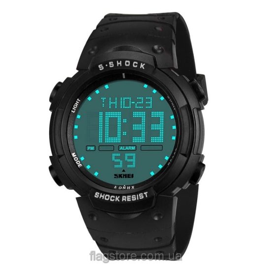Cпортивные водонепроницаемые часы S-Shock с подсветкой (W155) - Image 2