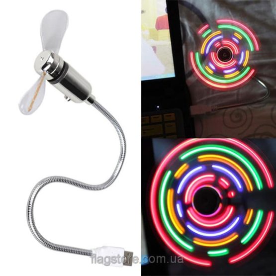 Гибкий USB вентилятор с LED подсветкой — изображение 2