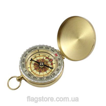 Brass Folding Luminescent Liquid Compass