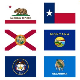 Флаги штатов США