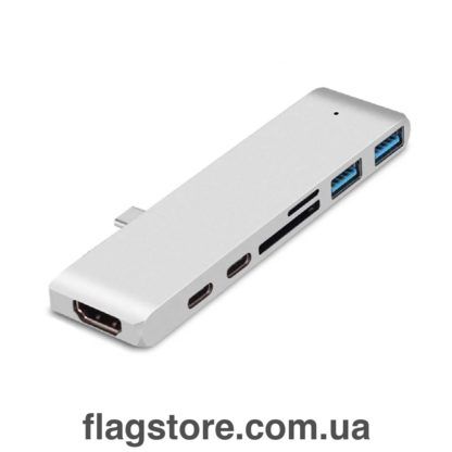 Thunderbolt 3/USB-C Хаб-концентратор для MacBook Pro/Air 7в1 c HDMI — изображение 4