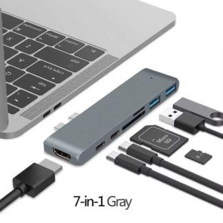 Thunderbolt 3/USB-C Хаб-концентратор для MacBook Pro/Air 7в1