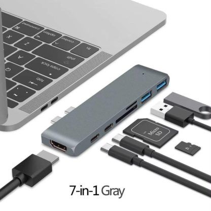 Thunderbolt 3/USB-C Хаб-концентратор для MacBook Pro/Air 7в1