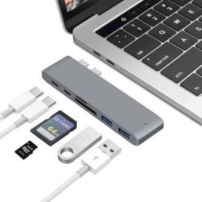 Thunderbolt 3/USB-C Хаб-концентратор для MacBook Pro/Air 7в1