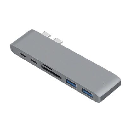 Thunderbolt 3/USB-C Хаб-концентратор для MacBook Pro/Air 7в1 — изображение 4