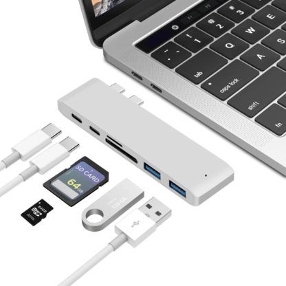 Thunderbolt 3/USB-C Хаб-концентратор для MacBook Pro/Air 7в1 — изображение 7