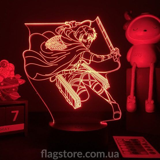 3D anime night light with Levi from Shingeki no Kyojin buy