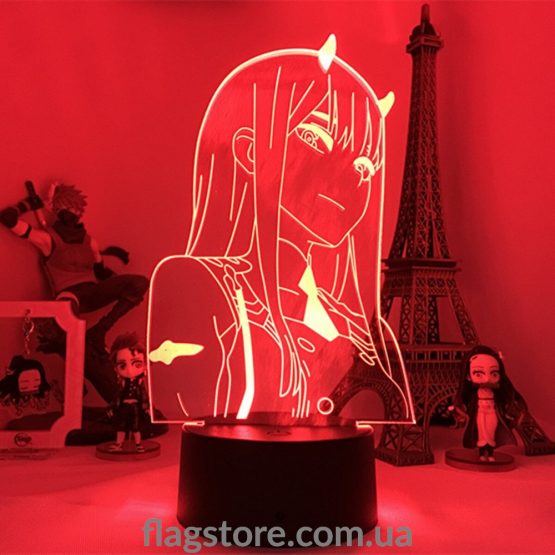 3Д светильник Аниме с Ноль-Два из Darling in the FranXX купить