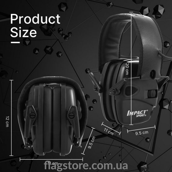 Тактические наушники для стрельбы с активным шумоподавлением Howard Leight Impact Sport (2 цвета) - Image 7