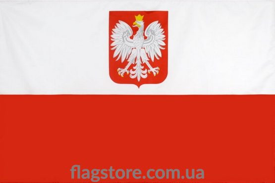 Купити прапор Польщі з гербом
