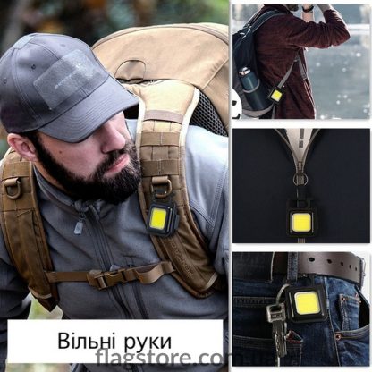 LED фонарь-карабин на аккумуляторе с магнитом - Image 3