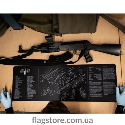 Резиновый коврик с диаграммой деталей АК-47 купить