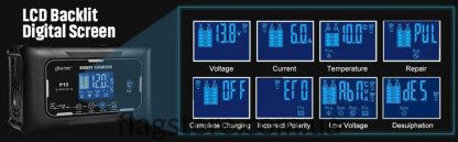 Умное импульсное зарядное устройство 15А для аккумуляторов 12V и 24V — изображение 4