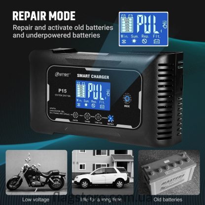 Умное импульсное зарядное устройство 15А для аккумуляторов 12V и 24V — изображение 2
