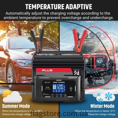 Умное импульсное зарядное устройство 15А для аккумуляторов 12V и 24V — изображение 9