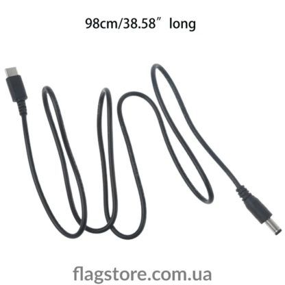 Кабель питания от Powerbank для роутера и мелкой электроники USB Type-C – DC 5.5x2.1mm 9V, 12V, 15V, 20V — изображение 2