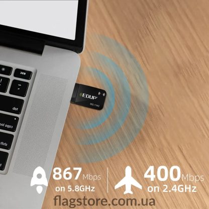 Двухдиапазонный Wi-Fi USB 3.0 адаптер 2.4/5 ГГц 1300 Мбит/с — изображение 4