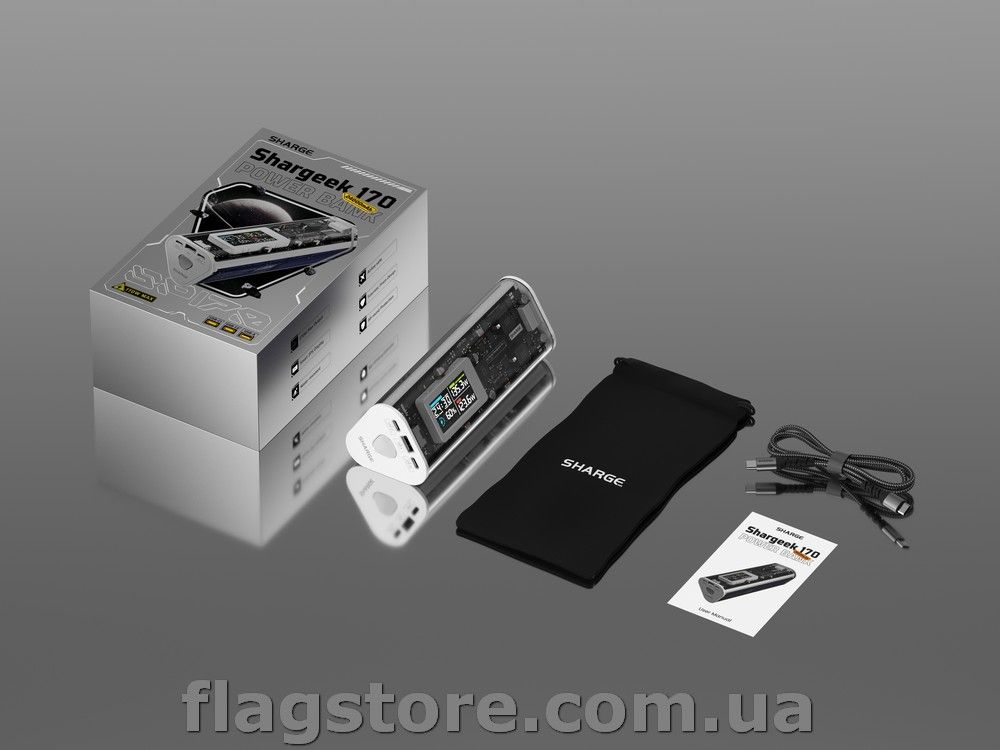 Универсальный повербанк Sharge Cyber Prism 170 - 24000 мАч/86.4 Втч - Зображення 3